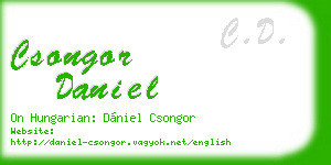 csongor daniel business card